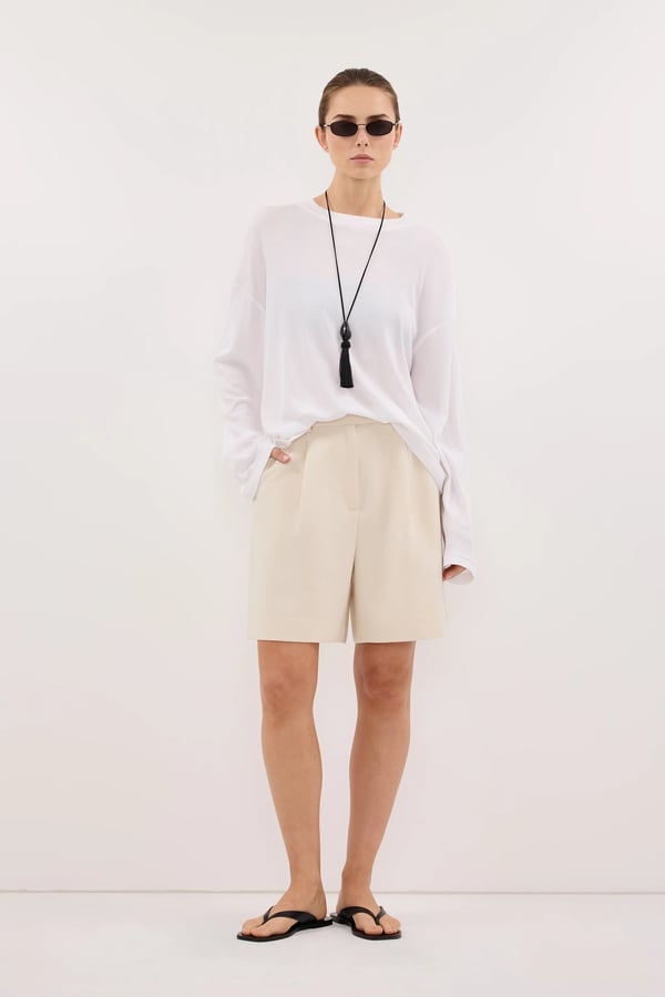DISSH SOLENE CREAM BERMUDA SHORT