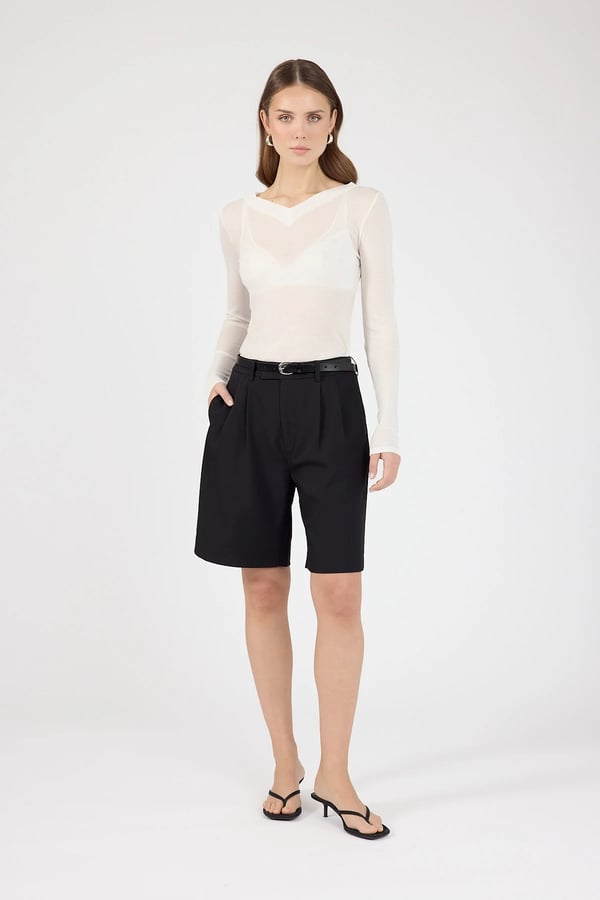 Perfect Stranger Jordi Tailored Longline Short Black