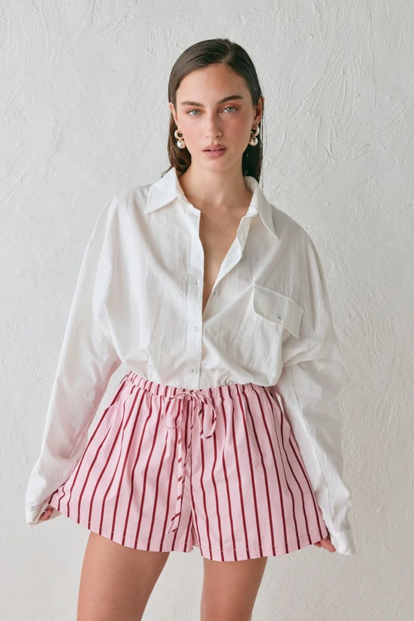 VRG GRL Annika Shorts Berry Stripe