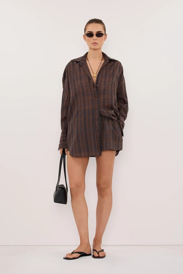 DISSH PETRA CHOC CHECK SHORT